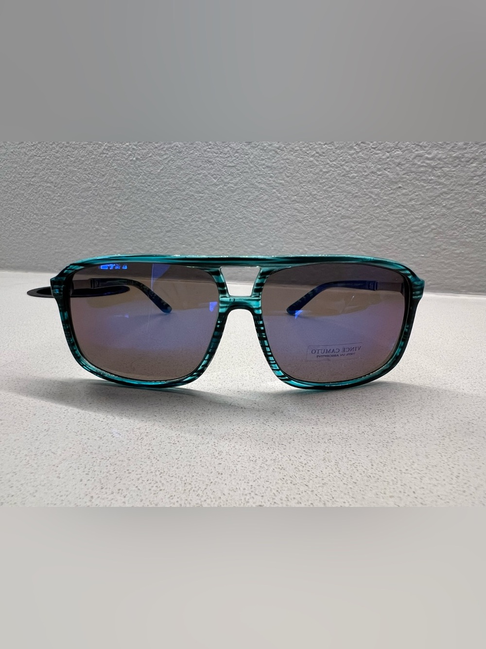 Vince Camuto Men's Teal Aviator-Style Sunglasses